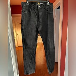 Men’s Black Carhartt jeans, good used condition, 34W 32L